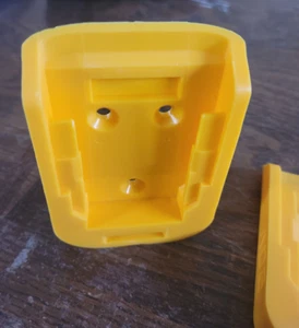 High Quality Dewalt Battery Holder Mount / Hanger Yellow MTN TOOL With Screws - Picture 1 of 9