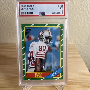 1988 Topps Football Jerry Rice #161 San Francisco 49ers PSA 5 EX - Foto 1 di 2