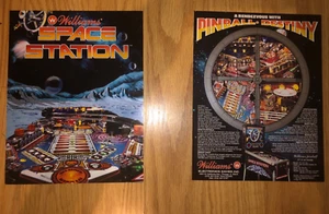 Lot of 2 - Williams SPACE STATION - ORIGINAL PINBALL FLYERS - MINT 1987 - Picture 1 of 3