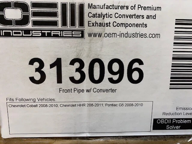Convertidor catalítico y tubería para: Chevrolet Cobalt 2008-2010 Foto 1 de 1