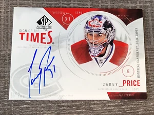Carey Price Auto 2009-10 SP Authentic Sign of the Times Autograph Canadiens - Picture 1 of 7