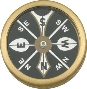 Marbles Large 1 3/4" Brass Pocket Compass 223 - Picture 1 of 1