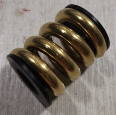 Suspensión de titanio muelle helicoidal trasero amortiguador/bloque de goma para Brompton Gold Foto 1 de 4