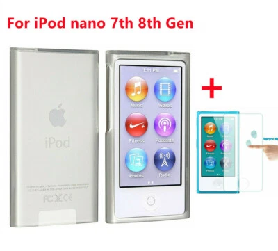 New Clear Transparent Case & Glass Screen Protector for iPod Nano 7th Gen - Image 1 of 4