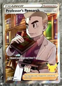 TARJETA POKEMON TCG Professor's Research arte completo 24/25 celebración 2021 ultra rara - Imagen 1 de 4