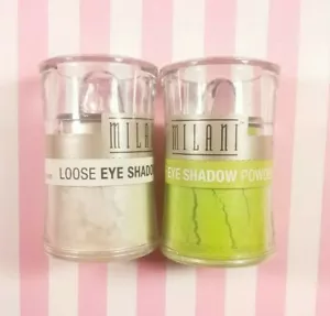 Two (2) Milani Loose Eye Shadow Powder 07 Mint Sugar and 04 Podwer Puff - Picture 1 of 5