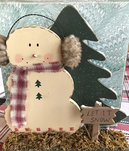 Vintage Chesapeake Bay Collectible Snowman Sit Around - Picture 1 of 12