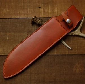 knife blade sheath dagger scabbard case bag cow leather customize brown Z1016 - Picture 1 of 2