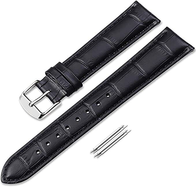 18mm 20mm 22mm Aligator Grain Genuine Leather Watch Band Strap