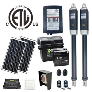 ALEKO Full Solar Kit ETL gelistet Drehtoröffner für Doppeltore bis 1320 lb - Bild 1 von 18