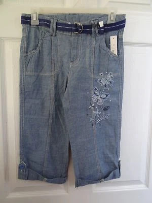 CAPRI VAQUERO FADED GLORY NIÑA NUEVO TALLA 12 CON MARIPOSAS!!!!!!!!!!!! Foto 1 de 4