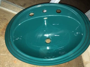 Kohler K-2179-8-17 Spiria Self-rimming lavatory SINK with 8" centers, TEAL GREEN - Picture 1 of 12