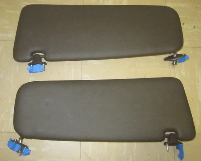 1985 BMW 535i E28 par de viseiras solares interiores marrom Nutria danos leves 85 - Imagem 1 de 4