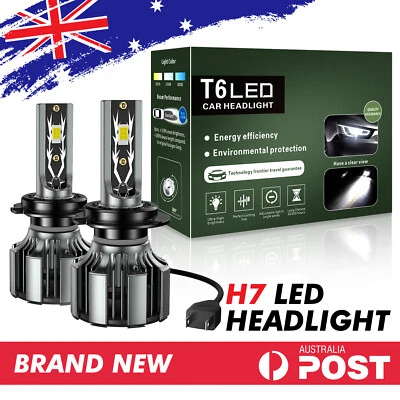 For HOLDEN CAPTIVA 2006 - 2014 H7 LED Headlight Globes Kit High/Low Beam 6000K - image 1 of 4