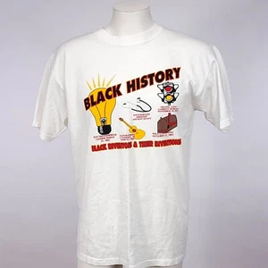 Vintage Anvil Black History Black Inventors and Their Inventions T-Shirt - Picture 1 of 6