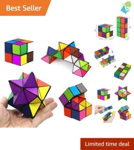 2-in-1 Infinity Cube Geometric Puzzle - Stress Relief Fidget Toy for All Ages - Picture 1 of 9
