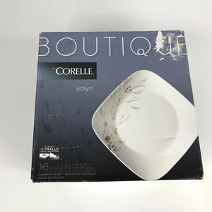 Corelle Boutique Vitrelle Adlyn Square 16-Piece Dinnerware Set New In Box - Picture 1 of 4