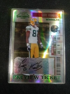 Contenders Cory Rodgers 2006 auto rookie 73/100 Green Bay Packers calcio - Foto 1 di 2
