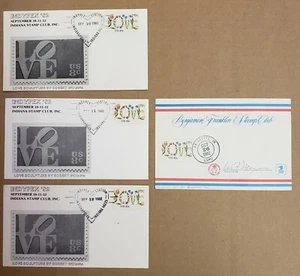 1982 LOVE USPS stamp/Special Cover/INDYPLEX Sept 10-12/ 4 piece bundle - Picture 1 of 5