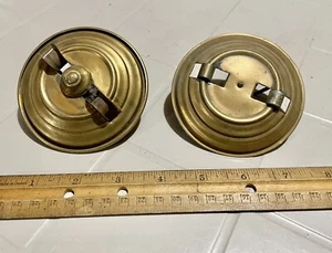 2 Vintage Antique Brass Hanging Light Fixture - Roller Parts - Picture 1 of 5