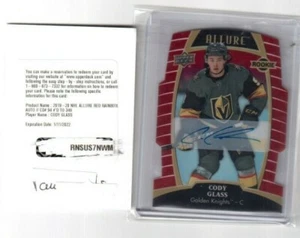 2019-20 Allure Red Rainbow Auto Card # 94 Cody Glass Vegas Golden Knights /349 - Picture 1 of 2