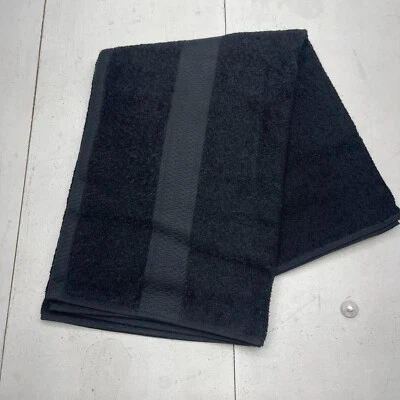 Toalla de baño The Big One de algodón negra resistente a la decoloración nueva Foto 1 de 4