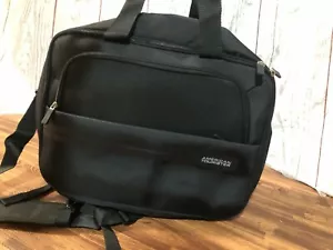 American Tourister Messenger Bag Backpack Black Shoulders Strap - Picture 1 of 9