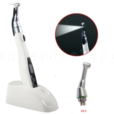 Tratamiento dental inalámbrico LED endo motor conducto radicular 16:1​ cabeza contra ángulo po Foto 1 de 4