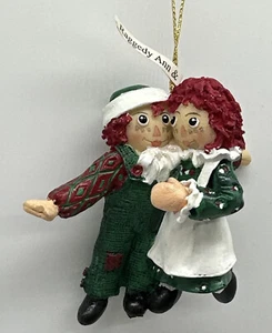 Figurina Vintage RAGGEDY ANN & ANDY Decorazione Natalizia 3" 1998 Bersaglio Danzante - Foto 1 di 8