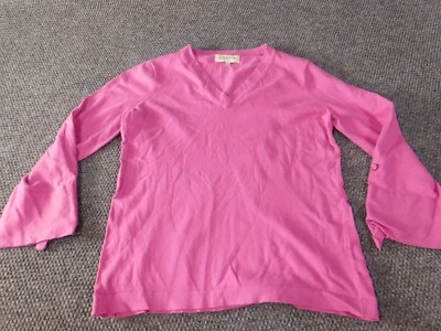 Jones New York XL Suéter Rosa Jersey Mujer Elástico Cuello en V Deporte Foto 1 de 4