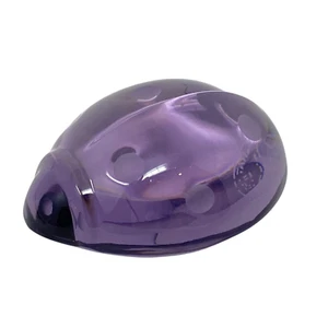 Baccarat Frankreich Marienkäfer lila Amethyst Kristall Figur Briefbeschwerer - Bild 1 von 9