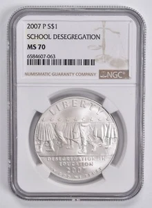 MS70 2007-P Little Rock Commemorative Dollar NGC Brown Label - Picture 1 of 5