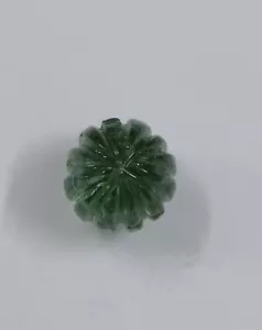 Cuenta de melón tallada color verde turmalina 1 pieza Aplicación de piedras preciosas naturales de 15,20 quilates - Imagen 1 de 12