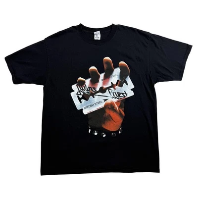 Camisa Judas Priest British Steel Para Hombres XL 30 Aniversario Gira 2009 Banda de Metal Foto 1 de 4