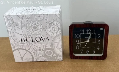 Bulova B1870 Manor Easy To Read LED Tabletop Travel Wall Alarm Clock NIB - Image 1 of 4