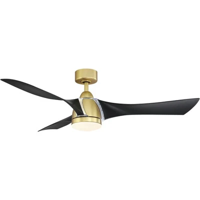 Fanimation Fans FPD6858BSBL Klear Indoor Ceiling Fan Brushed Satin Brass - Image 1 of 2