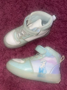 Frozen the Movie Disney Light Up Sneakers Shoes Elsa Size 12 Kids - Picture 1 of 6