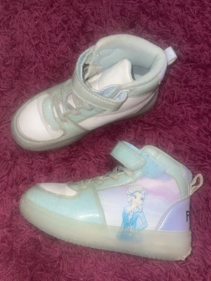 Frozen the Movie Disney Light Up Sneakers Shoes Elsa Size 12 Kids - Image 1 of 4