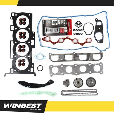 Head Gasket Set Timing Chain Kit VVT Sprocket Fit 2008 Kia Rondo 2.4L - Image 1 of 4