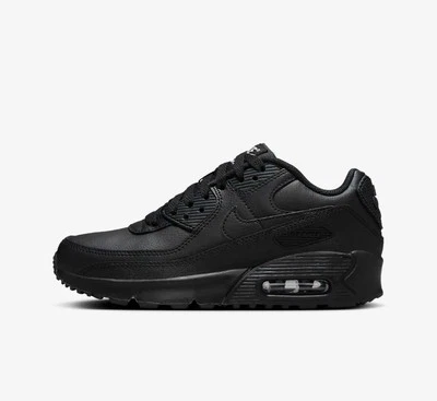Nike Air Max 90 GS Leder Schwarz Triple Black Sneaker Schuhe CD6864-001 - Bild 1 von 4