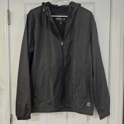Chaqueta cortavientos negra con capucha O'Neill para hombre talla M cremallera completa ventilada nueva sin etiqueta Foto 1 de 4