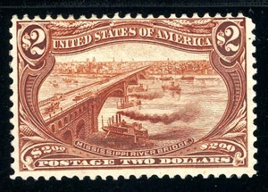 USAstamps Unused FVF US 1898 $2 Trans-Mississippi Scott 293 OG MNH - Picture 1 of 2