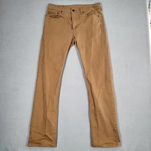 Levi's 513 Jeans Men's 32x32 Tan Brown Cotton Slim Fit Casual Pants - Picture 1 of 10