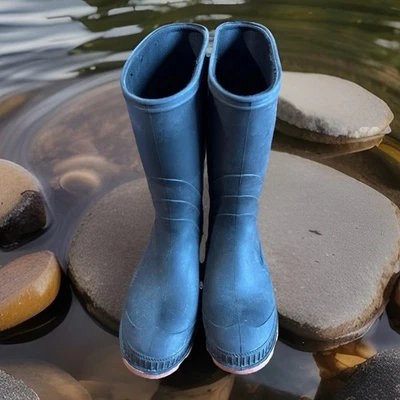 Kamik Niños~Zapatos Talla 6 Negro Goma Excelente Estado **ENVÍO GRATUITO** Foto 1 de 4