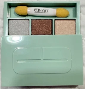 Clinique High Impact Eye Shadow Trio in 02 Like Mink/06 Serenity With Applicator - Picture 1 of 2
