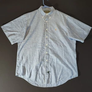 Camisa DENIM De Colección Años 90 Ralph Lauren Para Hombre Azul Jean POLO COUNTRY Logo Pony XL - Imagen 1 de 8