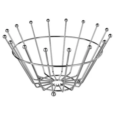 Corbeille à Fruits Design "Métal" 34cm Argent - Photo 1/3