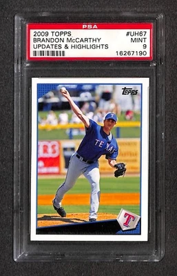 Actualización Topps 2009 y aspectos destacados #uh67 Brandon Mccarthy PSA 9 como nuevo 16267190  Foto 1 de 3