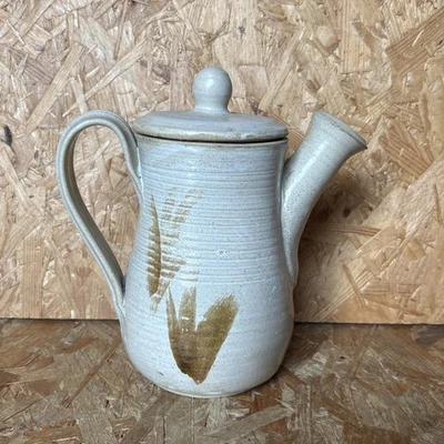 Vintage 1985 Handmade Studio Pottery Coffee Tea Pot 19cm Signed Mick A. - Image 1 of 4