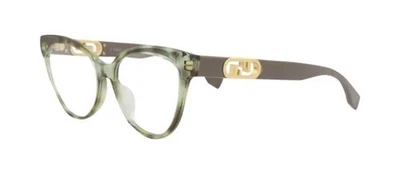 Fendi FE50026I 056 Gafas Habana Ojo de Gato Verde Oliva Foto 1 de 4